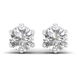 Boucles d'oreilles clous REYES de luxe exquises en or 14 carats avec diamant de laboratoire de 1,8 carat, bijoux fins haut de gamme personnalisés, cadeau pour femme - Product Image 3