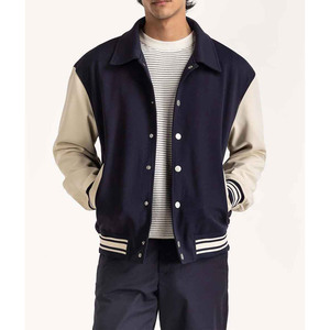 Nouvelle veste varsity d'hiver 100% laine, doublure polaire respirante, coupe-vent, séchage rapide, service OEM - Product Image 1