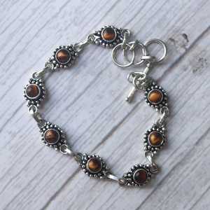 Tiger Eye <b>Bracelet</b> 925 Sterling Silver Toggle Clasp Women Jewelry Natural Gemstone Handmade Elegant Design Gift - Product Image 3