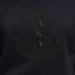 Embroidered Shield <b>Black</b> Out Winter Fleece Sweatshirt Women Crewneck <b>Long</b> <b>Sleeve</b> Pullover Sorority Fashion <b>Top</b> Campus Events - Product Image 5
