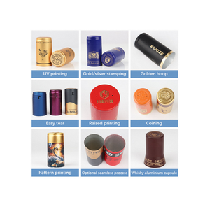 Capsules thermorétractables en PVC durables pour bouteilles de vin, ruban adhésif vertical, conçues pour l'emballage et la sécurité des bouteilles de vin - Product Image 1