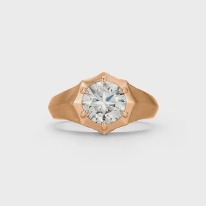 Anillo de Diamante Cultivado en Laboratorio de 3.50 Ct, Redondo, Oro de 14K y 18K, Certificado IGI, Claridad VVS, Color E, Joyería de Diamantes de Lujo para Novia, Moderno - Product Image 2