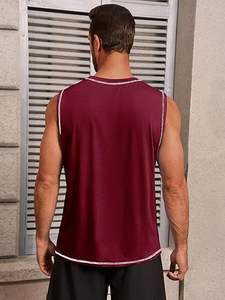Débardeurs de sport pour hommes de haute qualité, sans manches, col rond, décontractés, pour la musculation, la gym et la course à pied - Product Image 4