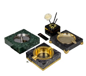 Cendrier incrusté de bois et de marbre de qualité supérieure Plateau à fumer rond fabriqué à la main avec finition naturelle Idéal pour les cadeaux décoratifs et les commandes en gros - Product Image 3