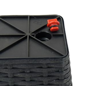 Lot de 2 jardinières carrées intelligentes auto-arrosantes en osier tissé à la main pour pots de fleurs et jardinières intérieures et extérieures. - Product Image 5