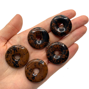 Donuts en cristal naturel : Obsidienne acajou, pierre précieuse, pierre de guérison Reiki, Agate - Product Image 6