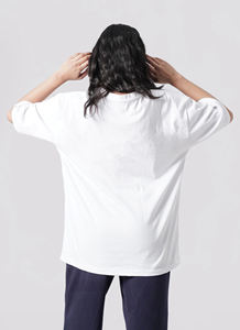 Camisetas de Mujer al por Mayor con Estampado Personalizado, Estilo Holgado, de Algodón Orgánico, Casuales de Verano, de Manga Corta - Product Image 4