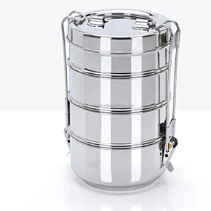 Stainless Steel School <b>Lunch</b> <b>Box</b> 2 <b>Compartments</b> 1300ml Capacity Luxury Design Lightweight Leak Proof Dishwasher Safe Easy Carry - Product Image 6