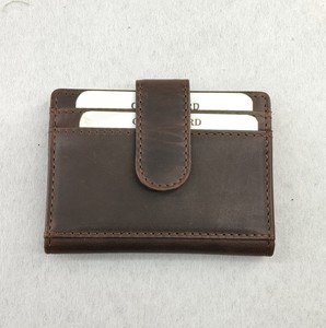 Crazy Horse Genuine Leather Business <b>Card</b> <b>Holder</b> <b>Wallets</b> RFID Thin Women's Purse Custom Branding Luxury Wholesale Products Coins - Product Image 4