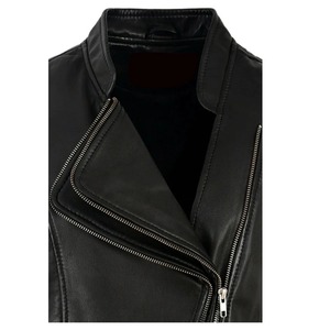 เสื้อกั๊กหนังแท้สไตล์พังก์สำหรับผู้หญิงแบบกระดุมสองแถว - Product Image 4
