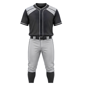 Camisetas de Béisbol Personalizadas al Por Mayor con Dos Botones, Transpirables, Tallas Grandes, Cuello Henley Sublimado, 100% Poliéster, Alta Calidad - Product Image 1