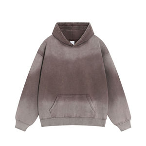 Vente en gros FOB Prix compétitif Sweat à capuche zippé épais en molleton 100% coton uni sans cordon coupe oversize pour homme - Product Image 6