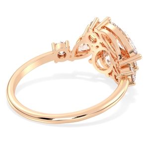 Anillo de Moissanita con Múltiples Piedras de 2.01 Quilates en Oro Rosa de 14K, Precio al por Mayor REYES, Joyería de Lujo para Regalo de Aniversario de Bodas para Mujer - Product Image 4