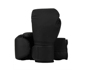 Boxing Gloves Training Full Finger PU Leather <b>Velcro</b> Closure Unisex Black Most selling product - Product Image 4