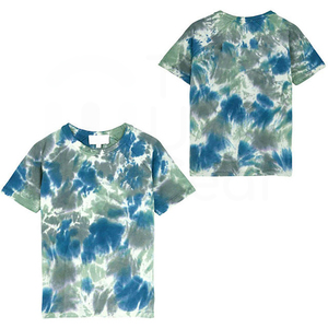 Camiseta de Manga Corta con Estampado Tie-Dye para Hombre, Cuello Redondo, Corte Regular, Tejido de Punto, Estilo Casual - Product Image 3
