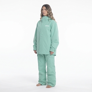 Traje de esquí y snowboard para mujer, impermeable, cortavientos, cálido, holgado, conjunto de chaqueta y pantalones de invierno - Product Image 4