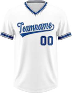 Jersey de Béisbol Personalizado con Cuello en V, Transpirable, Estampado, con Nombre y Número Bordados para Hombres, Mujeres y Adultos - Product Image 3