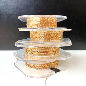 18k Japan <b>Mirror</b> Cut Cable <b>Chain</b> by the meter Au750 solid gold - Product Image 4