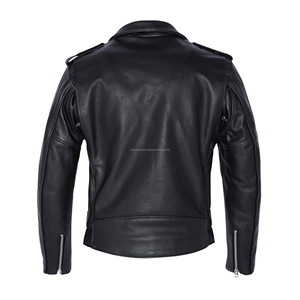 Fashion Leather Motorcycle <b>Jacket</b> <b>Men's</b> Premium Biker Rider Outerwear Custom Logo At Factory Price Manufacturer - Product Image 4