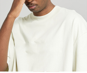 T-shirt Homme Oversize Épais en Coton Doux Coupe Décontractée Col Rond Vierge Streetwear pour Impression Personnalisée - Product Image 2