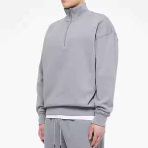 Sudadera con capucha cortavientos de moda casual para hombre, estilo nuevo, con cremallera de cuarto y logotipo personalizado, cierre vertical. - Product Image 1
