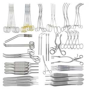 Juego de instrumentos de cirugía vascular de 52 piezas, herramientas quirúrgicas de alta calidad, kit de cirugía médica de acero inoxidable, kit profesional. - Product Image 1