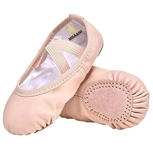 MBAANI – chaussures de ballet souples pour femmes, chaussures d'entraînement de danse plates en coton, couleur rose - Product Image 4