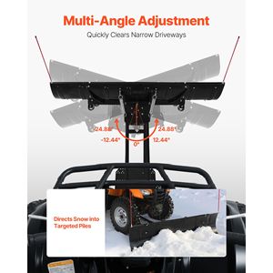 Kit Lama Spazzaneve Regolabile da 43 Pollici/72 Pollici di Larghezza, Montaggio Universale Facilmente Staccabile con Gomma Antiscivolo per Spazzare, Parti Universali - Product Image 3