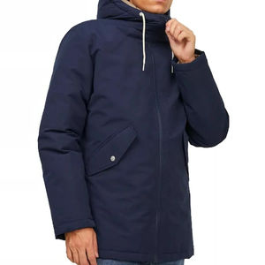 Manteau d'hiver long et chaud pour homme, coupe-vent, avec logo et étiquette personnalisés OEM, parka, veste pour homme, best-seller, parka à capuche pour homme - Product Image 6