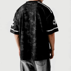 High Quality Oversized Custom Logo American Football Jerseys Mesh Jerseys Streetwear Short Sleeve OEM ODM Manufacturer - Product Image 4