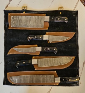 Juego de 5 Cuchillos de Chef de Acero de Damasco Hechos a Mano de 67 Capas |   Juego de Cuchillos de Cocina Profesionales con Mangos de Madera, Afilados como una Navaja, Ambidiestros, OEM - Product Image 6