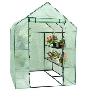 Mini serra Walk-In da 8 scaffali per il giardinaggio all'aperto verde casa prodotto - Product Image 1