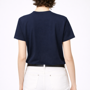 Camiseta de Manga Corta para Mujer, Cuello Redondo, Transpirable, Jersey Sólido, Impresión Serigráfica, Alta Calidad de Algodón, Ecológica - Product Image 2