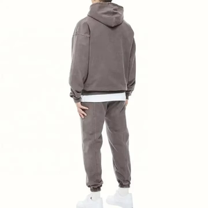 Ensemble de survêtement vintage personnalisé pour homme, imprimé sérigraphié délavé à l'acide, 100 % coton, séchage rapide, sweat à capuche et pantalon de survêtement droit - Product Image 6