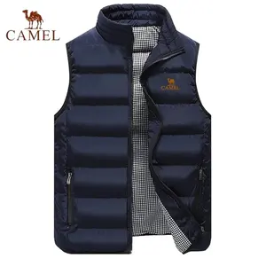 Chaqueta de chaleco de algodón de gama alta CAMEL bordada, chaqueta sin mangas cómoda informal de moda de otoño e invierno para hombre - Product Image 4