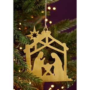 Adornos Colgantes Metálicos de Latón al por Mayor con Formas Personalizadas para Decoración Navideña del Hogar - Product Image 1