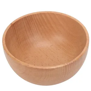 Bol en bois sculpté à la main, poli artisanal, pour servir des repas traditionnels indiens, pour les dîners, les fêtes et la décoration de la table de cuisine - Product Image 1