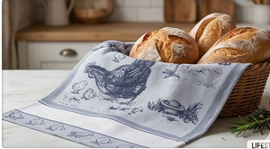 Serviettes de cuisine en coton jacquard écologiques, séchage rapide, logo personnalisé, taille sur mesure pour hôtels, clubs et restaurants, usage domestique - Product Image 3