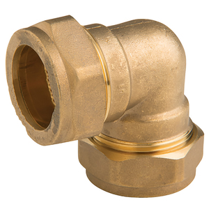 Connecteur de coude à compression robuste pour systèmes de raccordement de tuyaux et de conduites d'eau - Product Image 1