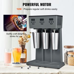 Frullatore Elettrico Commerciale a Tre Teste da 375W con LED e Microinterruttore Intelligente per Milkshake e Bevande - Product Image 2