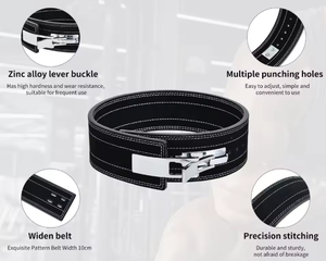 เข็มขัดยกน้ำหนักแบบปรับได้สำหรับการออกกำลังกาย ช่วยพยุงหลังและป้องกันอาการบาดเจ็บบริเวณเอว - Product Image 4