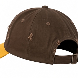 Gorra de Béisbol Centaurs Marrón Amarillo Dorado Desgastada con Letra Bordada, Visera Curva Ajustable, Estilo Universitario Vintage Casual Unisex - Product Image 5