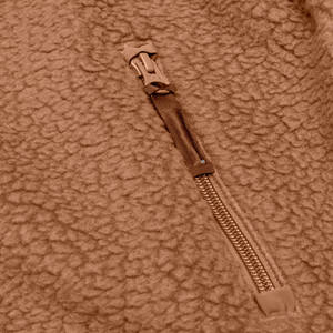 Veste Sherpa personnalisée pour femme à col montant, en polaire Teddy, coupe oversize, avec fermeture éclair quart de zip - Product Image 5
