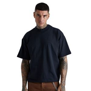 High quality Custom logo print <b>T</b>-<b>shirt</b> 100%Cotton 350gsm Cropped <b>T</b> <b>Shirts</b> Streetwear Custom Heavyweight <b>Boxy</b> Fit Men Tshirt - Product Image 2