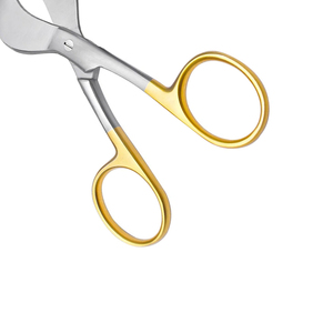 Ciseaux à cordon ombilical droits et tranchants, lame en acier métallique semi-dorée, instrument chirurgical, découpe médicale personnalisée OEM - Product Image 3