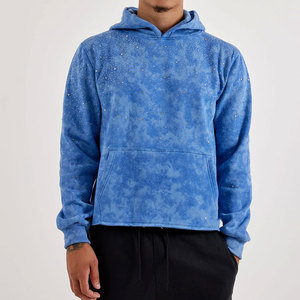 Sudadera con Capucha para Hombre, Azul, Estampado Digital, Corte Regular, Felpa, 100% Algodón, Antipilling, Ropa de Invierno - Product Image 1
