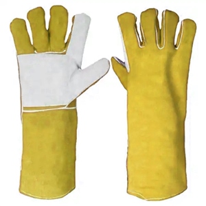 Gants de soudage en cuir de vachette renforcé de haute qualité, flexibles et résistants à la chaleur, équipement de protection pour soudeurs industriels - Product Image 5
