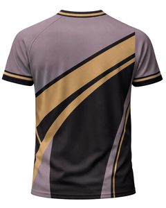 Polo homme bleu et gris à manches courtes, imprimé graphique, vêtements de sport décontractés, respirant, polyester, pour le golf, le tennis et l'entraînement - Product Image 2