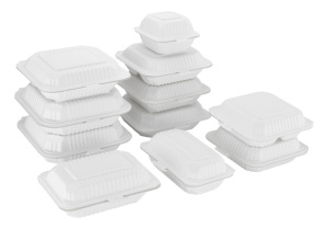 Contenant jetable à clapet de 7 pouces, enrichi en minéraux, avec charnière et double languettes avant, ventilé, micro-ondable, sans BPA, pour plats à emporter - Product Image 6