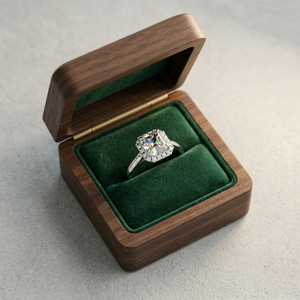 Luxury Female S925 Sterling <b>Silver</b> Rhodium Plated Moissanite <b>Emerald</b> Cut Engagement Wedding <b>Ring</b> Fine Jewelry - Product Image 5